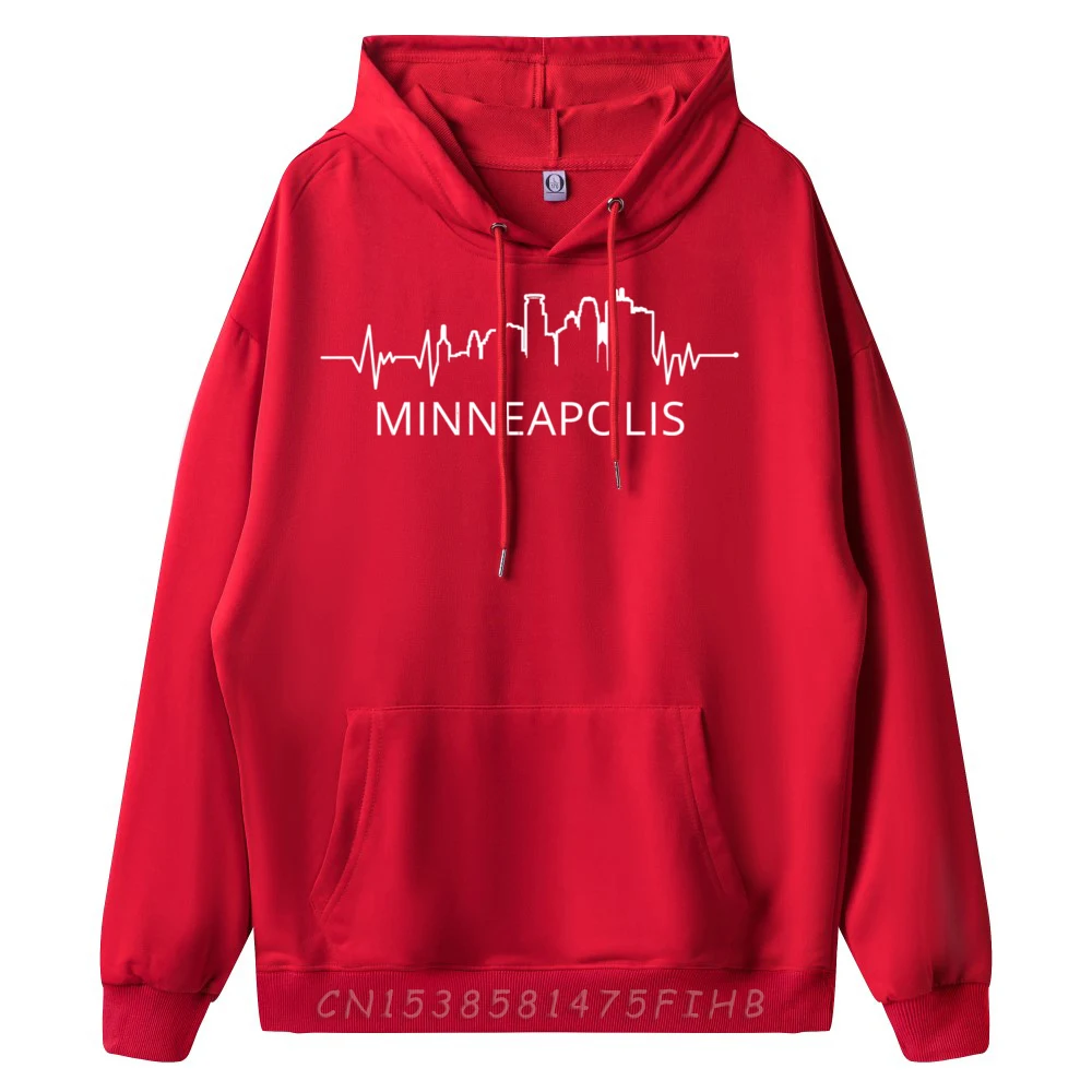 Minneapolis Mn Skyline Heartbeat Vintage Mpls Mens Designer Hoodie Student Meme Hoodie Hip Hop