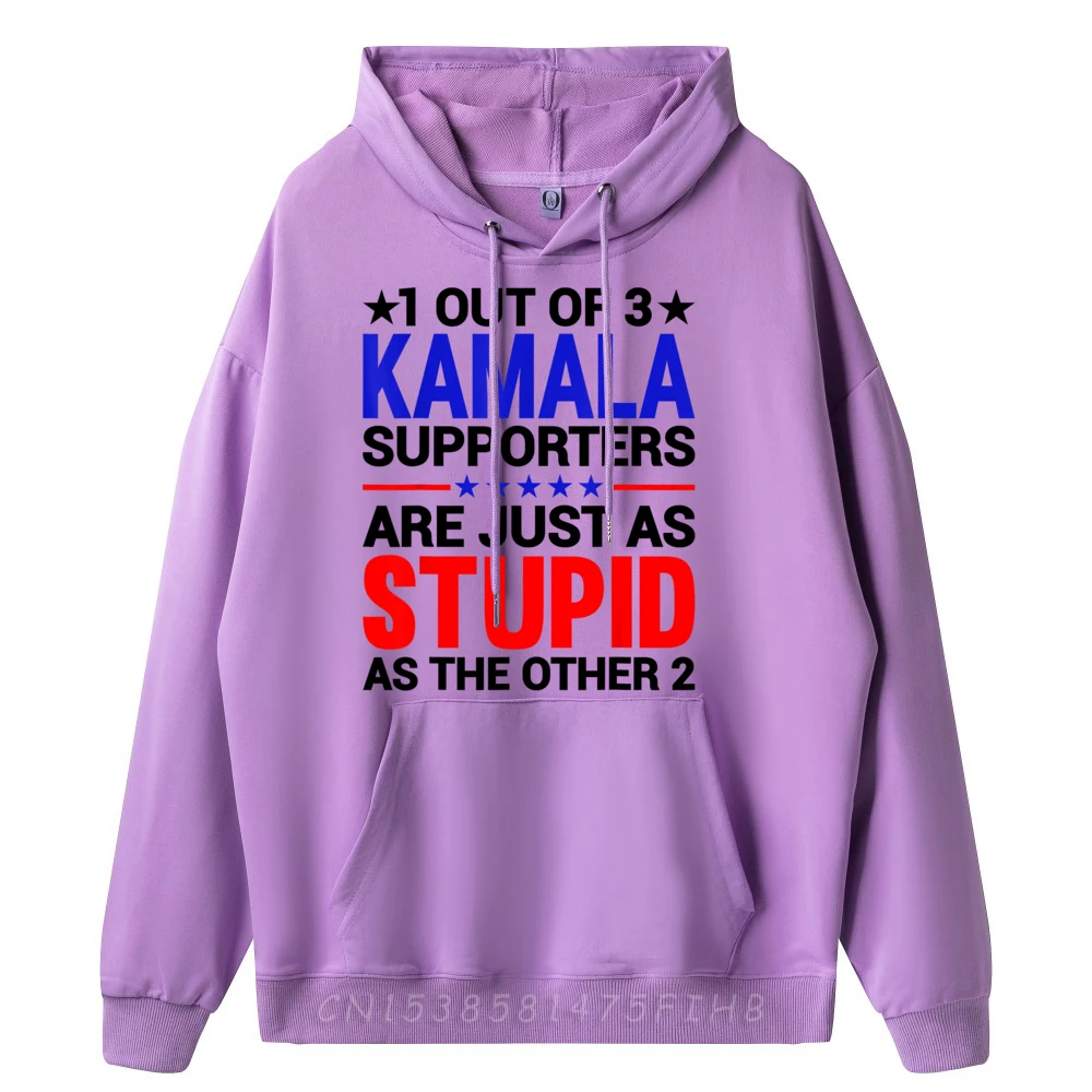 Funny 1 Out Of 3 Kamala Slogan Long Sleeve Valentine Day Hoodies Funky Round Collar Sweatshirts Female Hoodies