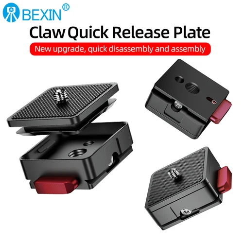 Imagen 1 del producto Soporte de placa Claw Arca Swiss Quick Releae, Base de trípode de 1/4 pulgadas, sistema de interruptor rápido de cardán para accesorios de cámara DSLR