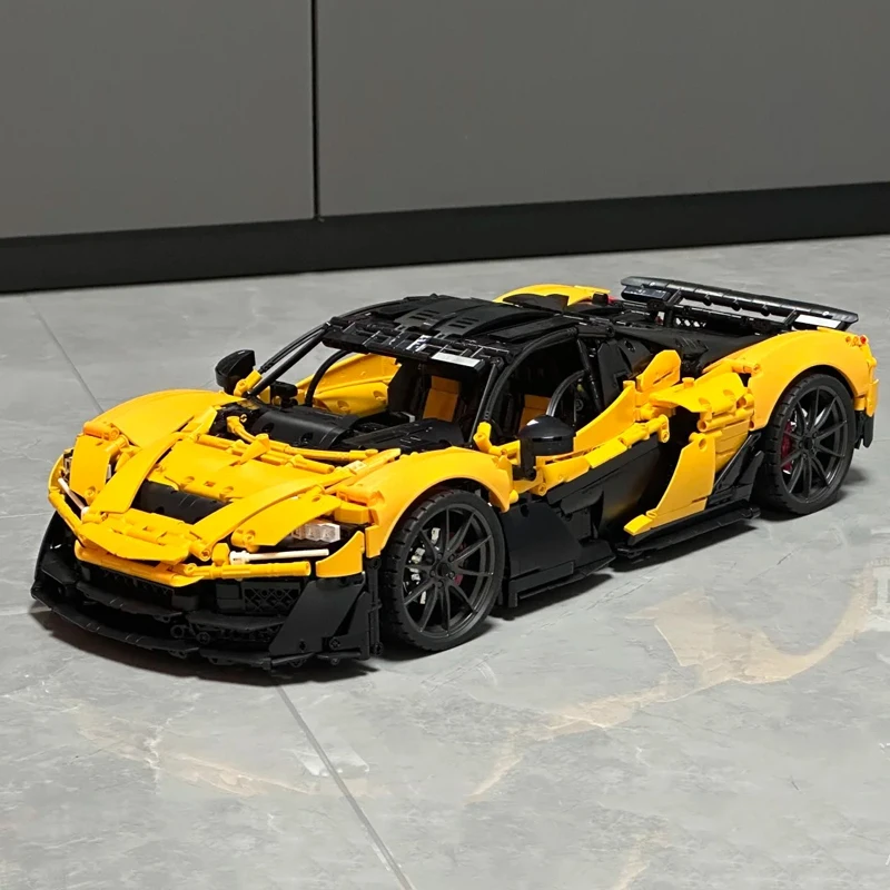 Supercoche de MOC-222472 de alta calidad, vehículo clásico de carreras 1:8, Compatible con modelo 42172, montaje de bloques de construcción, regalos de Navidad para chico