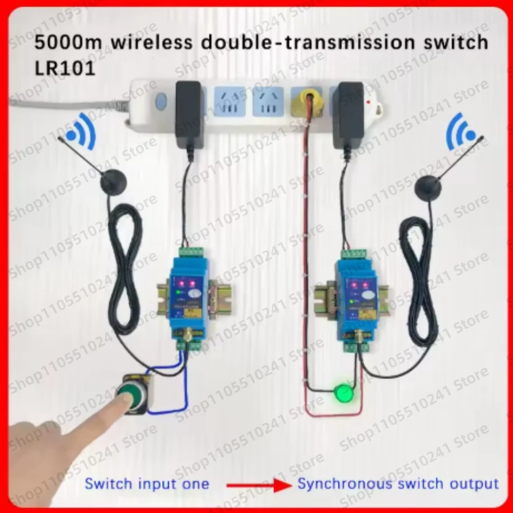Transmitting and Receiving Pair Transmission Switch Remote Relay Receiver LR101 Switch Quantity Wireless Transmission Module