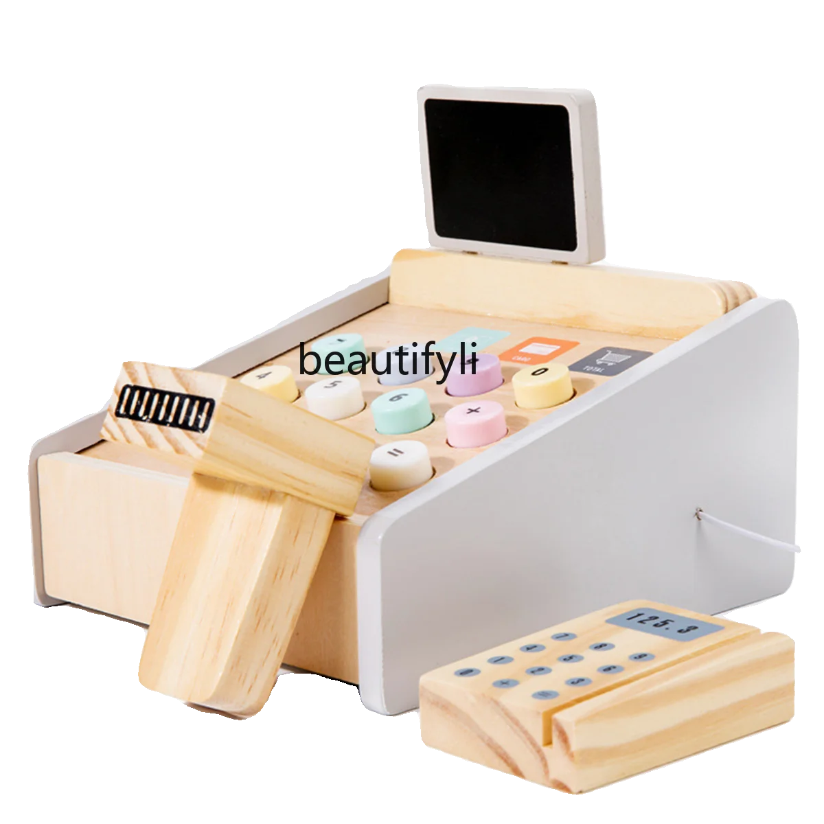 

Supermarket convenience store checkout cash register all-in-one machine children's baby wooden small simulation toy