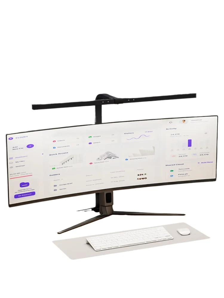 

Computer screen eye protection desk lamp 80cm full spectrum display hanging lamp, desktop learning office