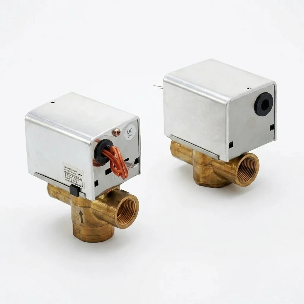 Motorized Spring Return Ball Valve Electric Zone Valve Actuated 2 Way 3 Way Brass Ball Valve DN15 DN20 DN25