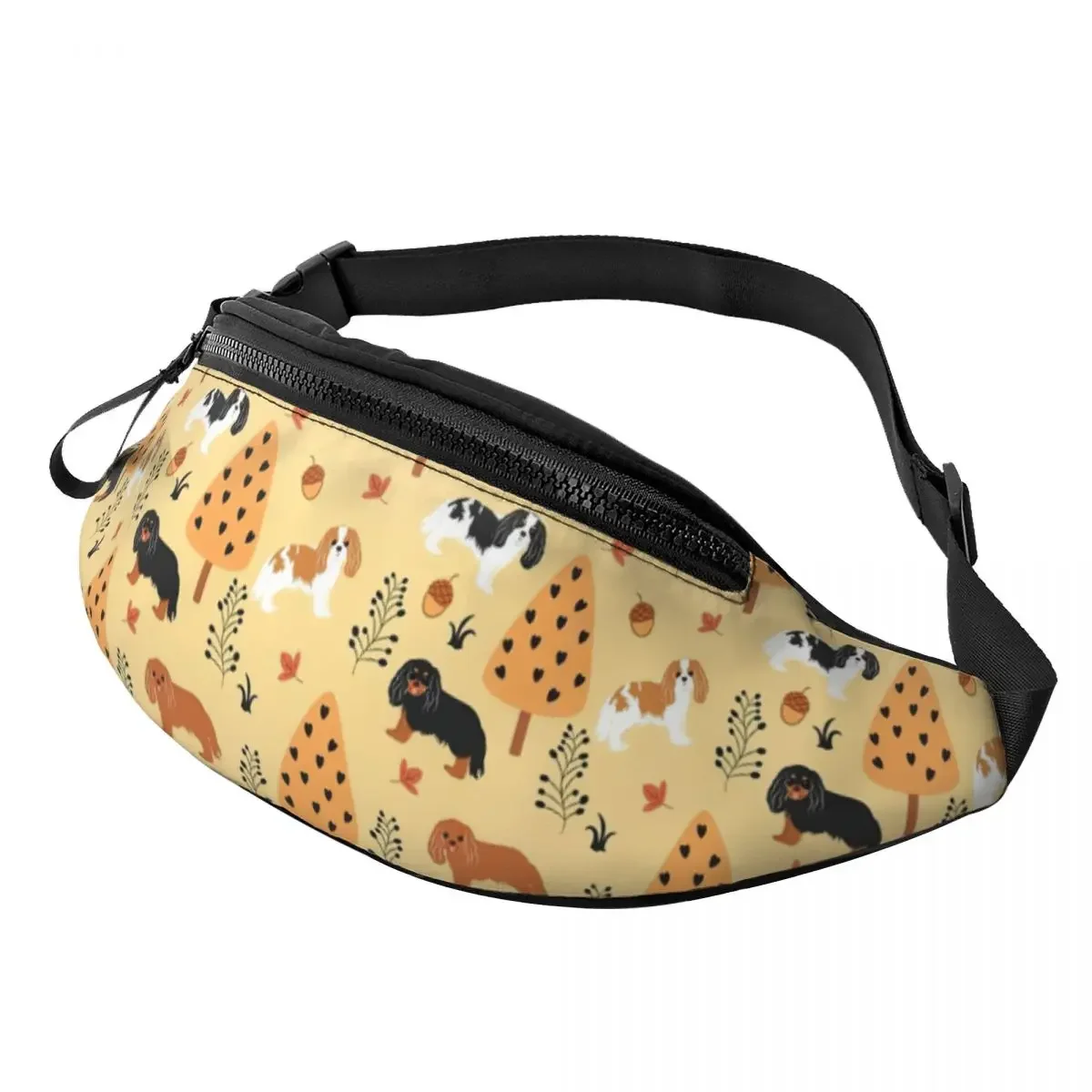 Cavalier King Spaniel In Autumn Fanny Pack for Men Women Dog Crossbody Waist Bag Cycling Camping Phone Money Pouch