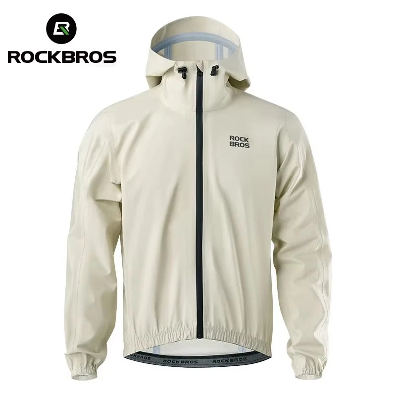 ROCKBROS Cycling Raincoat Hooded Jacket Waterproof Breathable Leisure Coat Trekking Hiking Men Women Outdoor Sports Clothing