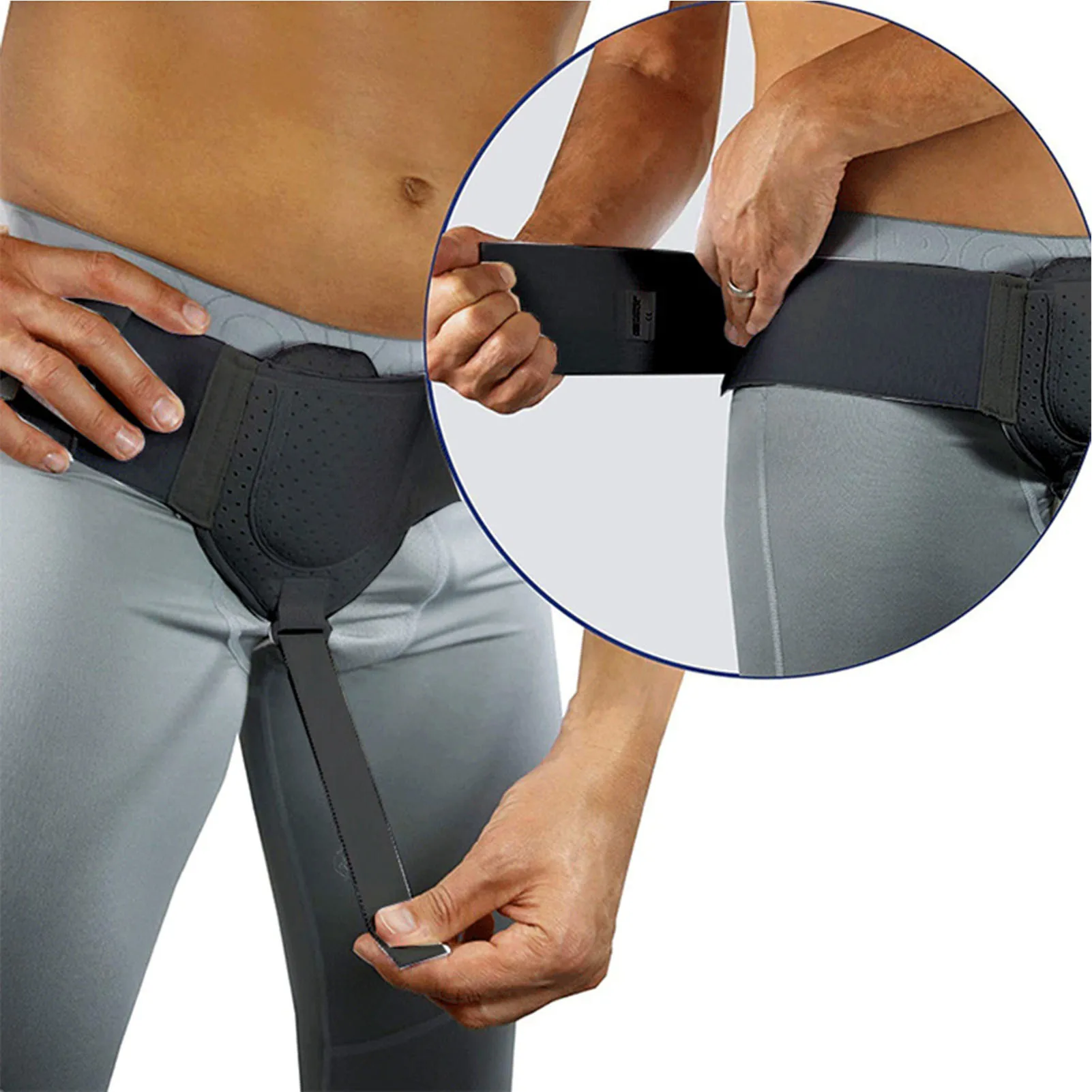 Athletic Groin Protector Mens Groin Guard Groin Support Easy To Wear Adjustable Strap System For Sports Inguinal Hernia Relief