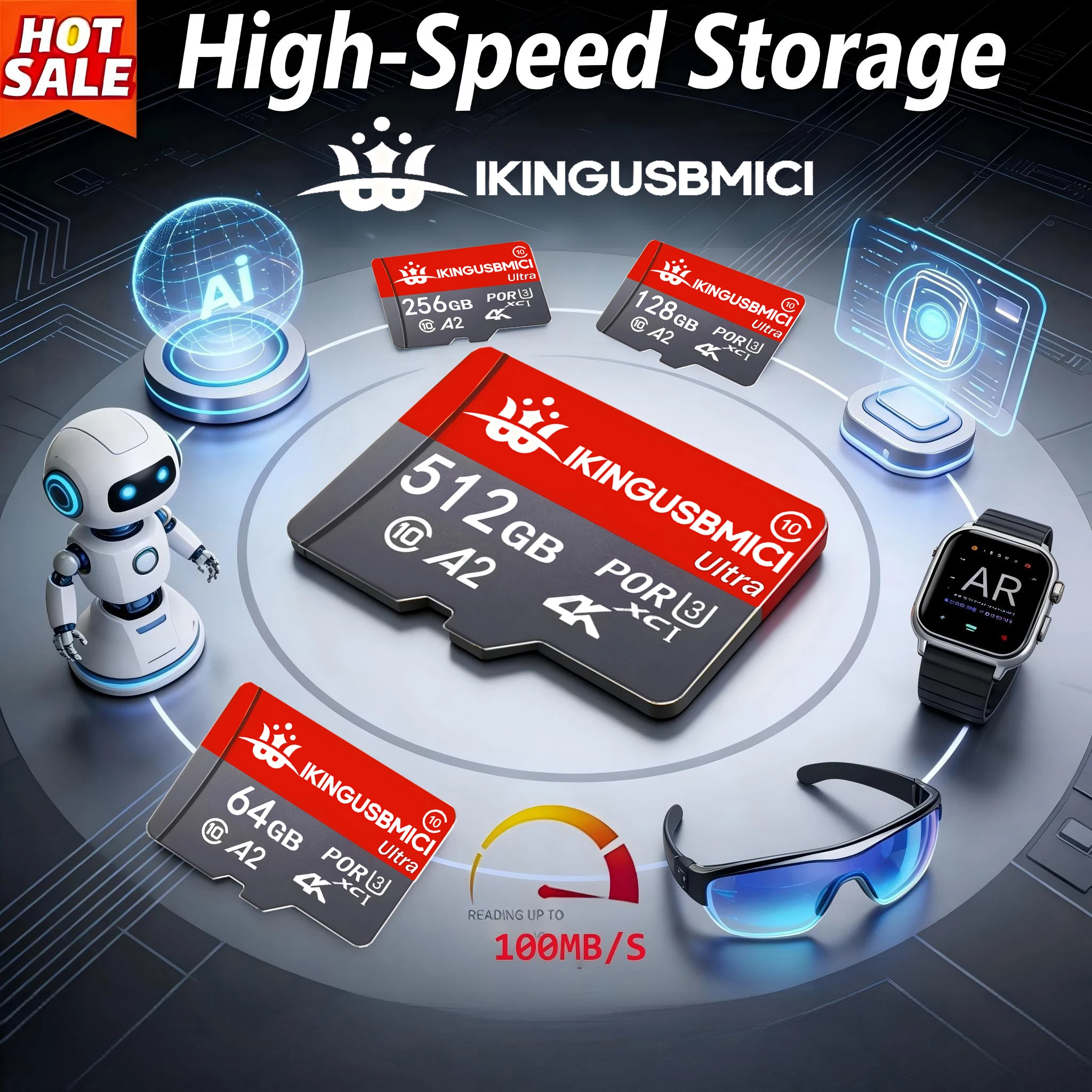 Portable Memory Card 512GB Micro TF SD Card 256GB SD Cards 64GB TF Cards 32GB X-Ray Proof Waterproof for Smart TV/Laptop/Drone