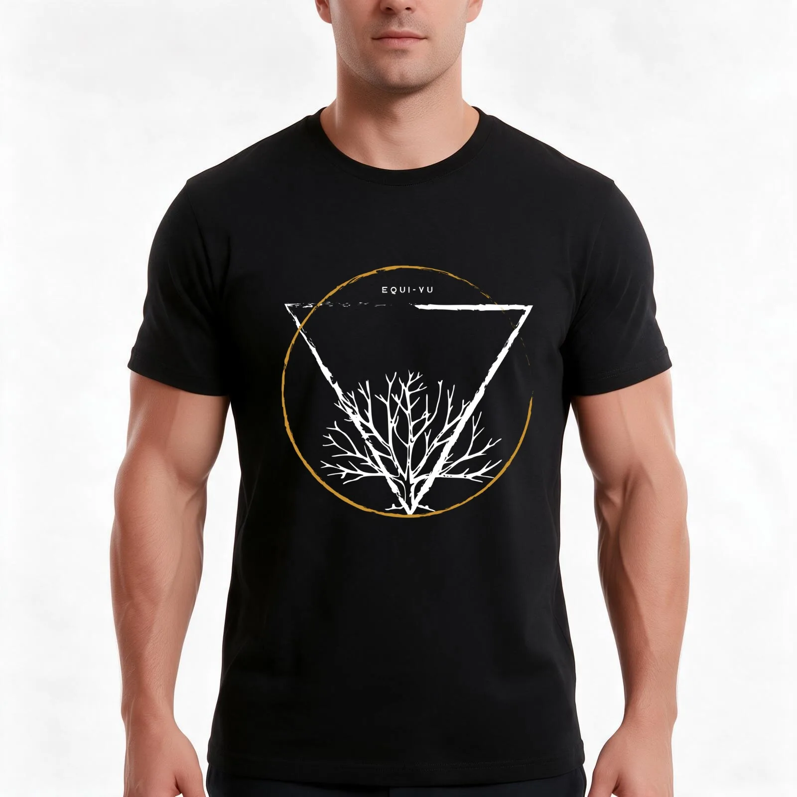 Geometry of Existence 2 T-Shirt, Summer Casual Cotton Tee, Oversized Streetwear Tops, Vintage Graphic Print, Unisex Men Women