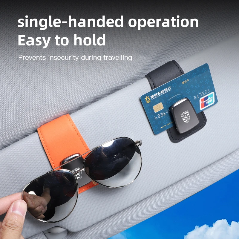 

Car Sticker For Porsche Sun Visor Sunglasses Car Holder Eyeglass Storage Clip For Porsche Cayenne Panamera Macan 911 718 Taycan