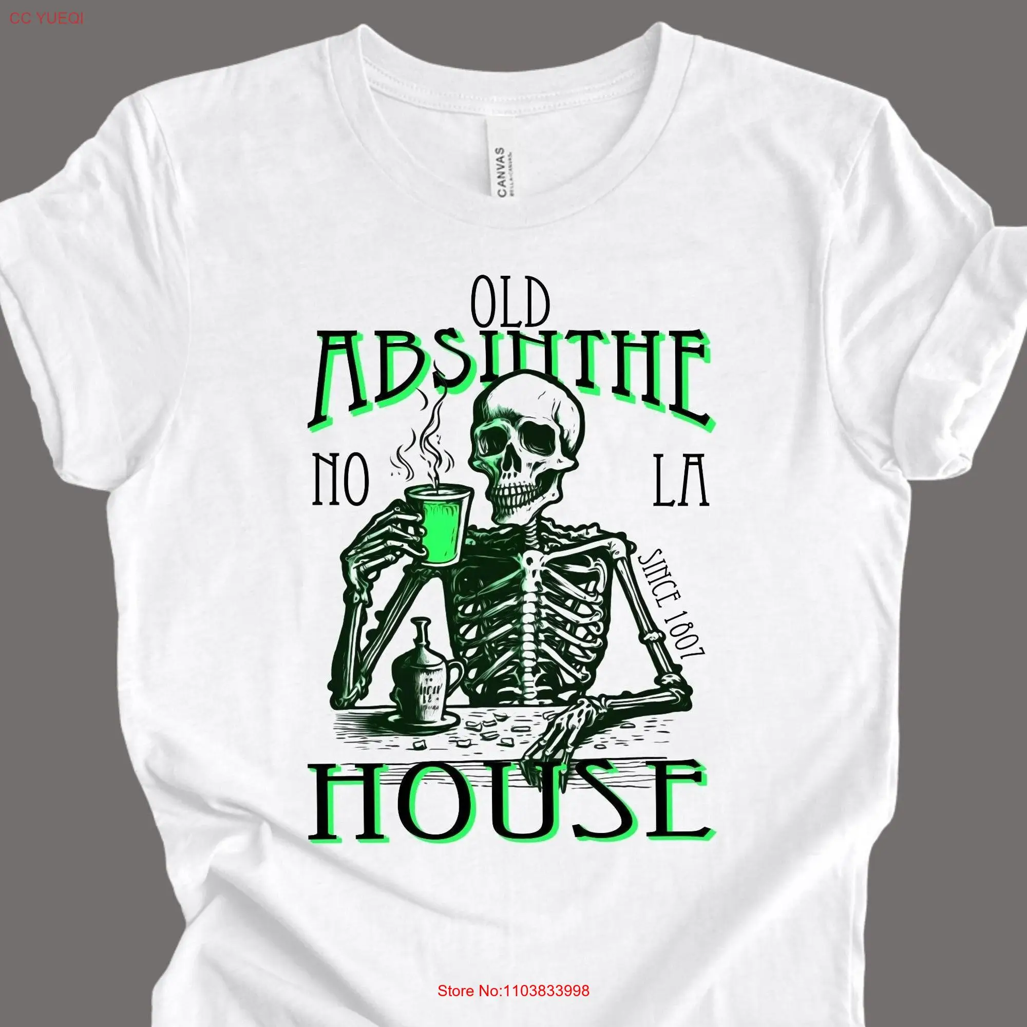 Old Absinthe House T Shirt New Orleans Louisiana Souvenir for Him or Her Bourbon Street Drinking Night Out