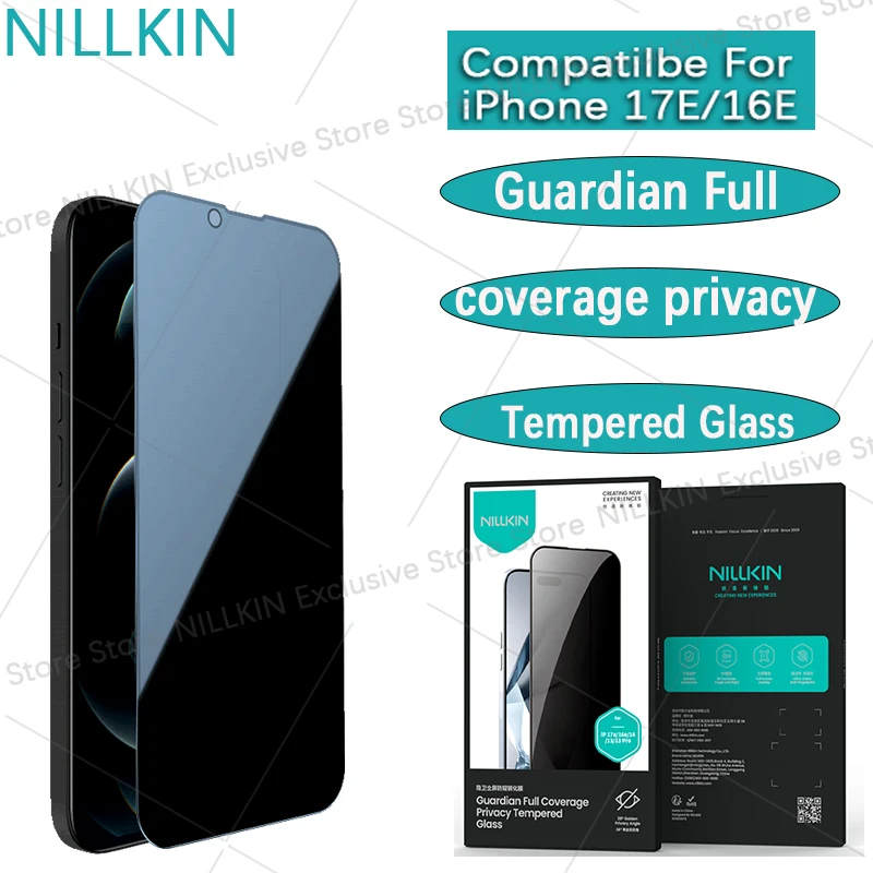 

NILLKIN For iPhone 17E 16E Tempered Glass Anti Peeping Privacy Protection Fully Screen Protector For iPhone17e