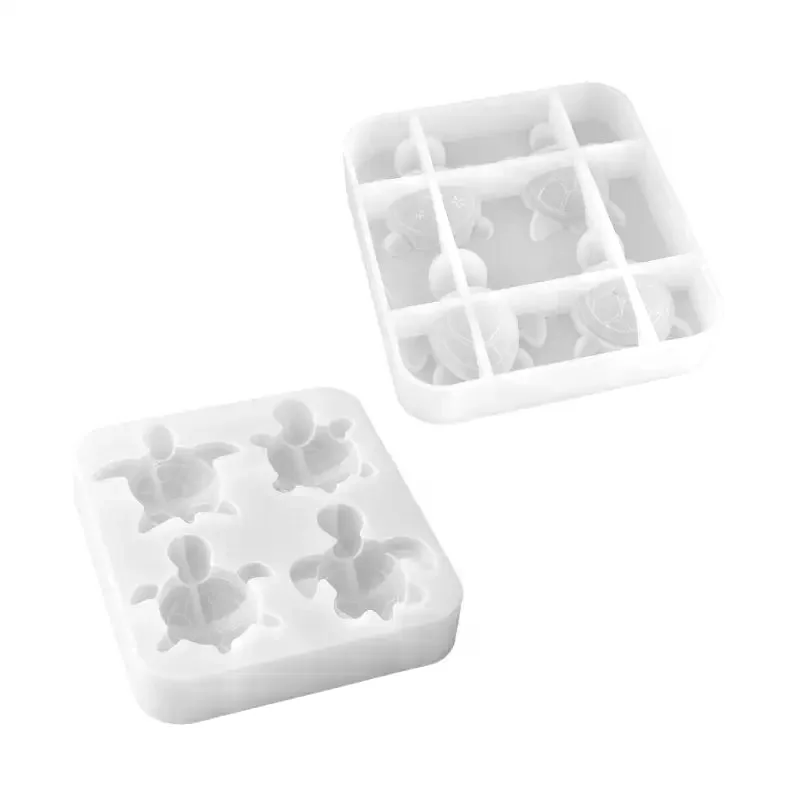 Four Turtles Plaster Silicone Molds DIY Heart Star Texture Shell Ornaments Epoxy Resin Mould Scented Animal Candle Soap Mold
