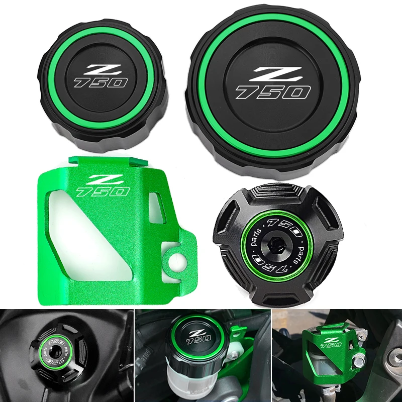 

For KAWASAKI Z750 Z 750 S Z750S 2005-2010 2011 2012 Motorcycle Accessories Brake Fluid Reservoir Cover Protector Oil Filler Cap