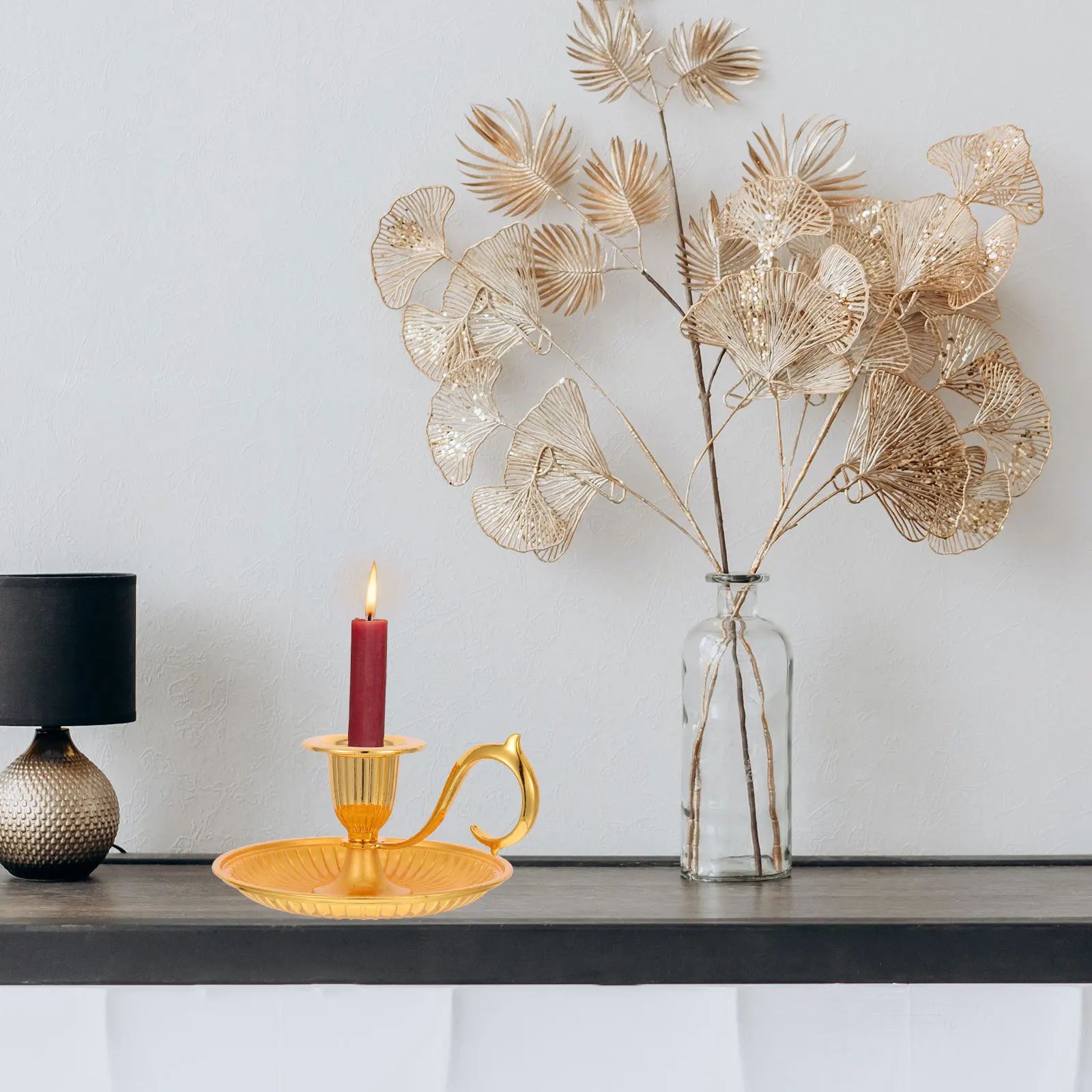 

Metal Vintage Retro Taper Holder Decorative Table Stand for Wedding Birthday Party Home Dinner Thanksgiving Candlelight