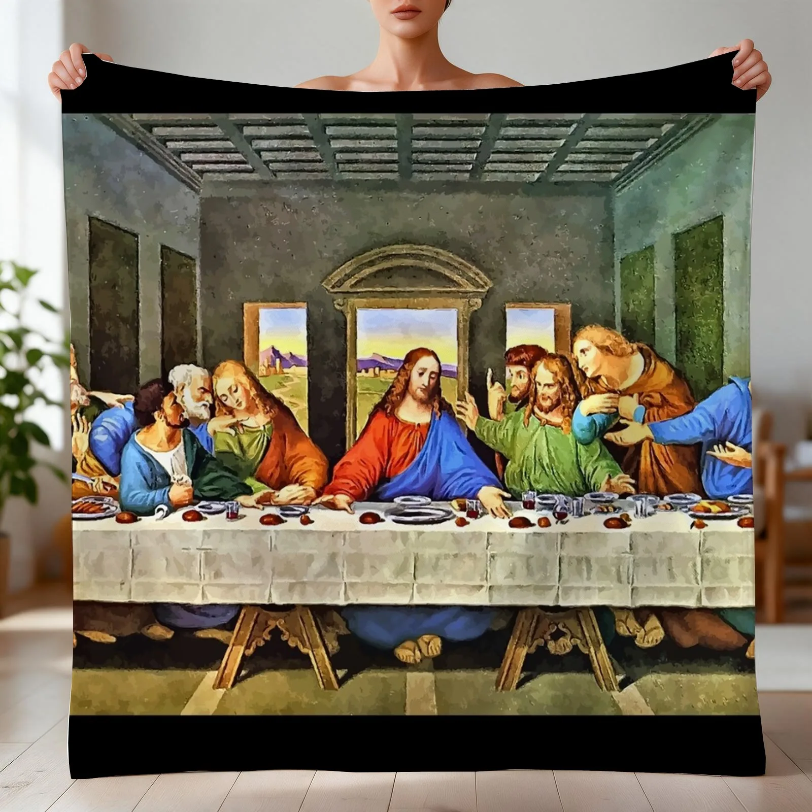 Original Last Supper Painting Throw Blanket warm for winter Designers Decorative Sofas Blankets