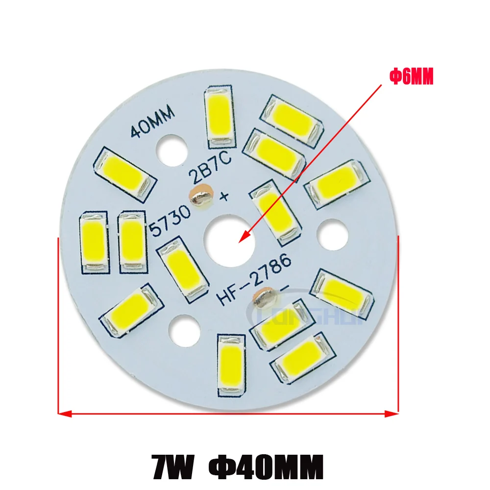 7W SMD 5730 LED Chips 40mm 78mm 280-300mA 21-23V Constant Current Input Light Bead For White/Warm DIY Downlight