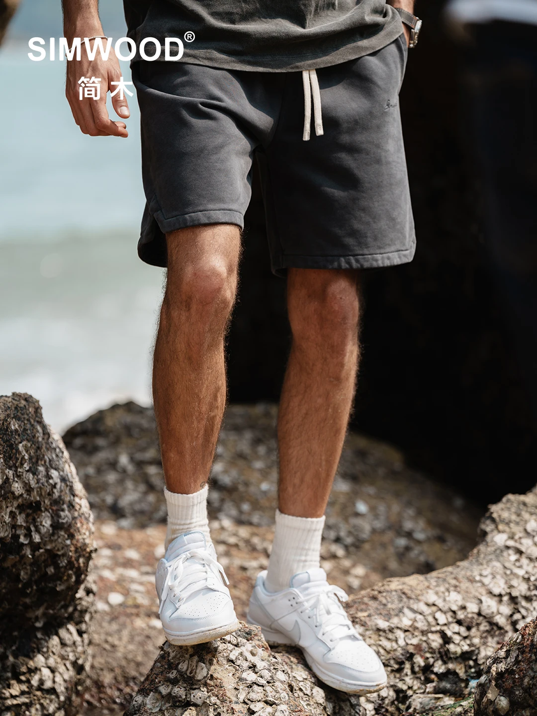 SIMWOOD 2024 Summer New Oversize Heavweight 520g Fabric Vintage Jogger Shorts Plus Size Workout Gym Running Short