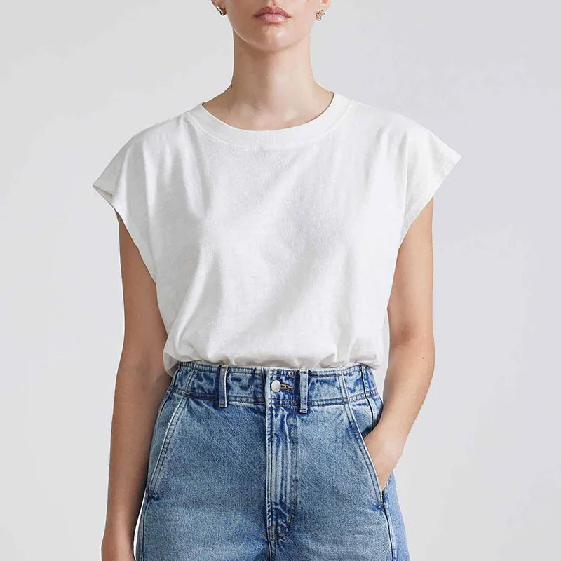 綿 100% の Tシャツ女性のための 2025 夏半袖 Tシャツストリートトップス原宿服女性 Camisetas