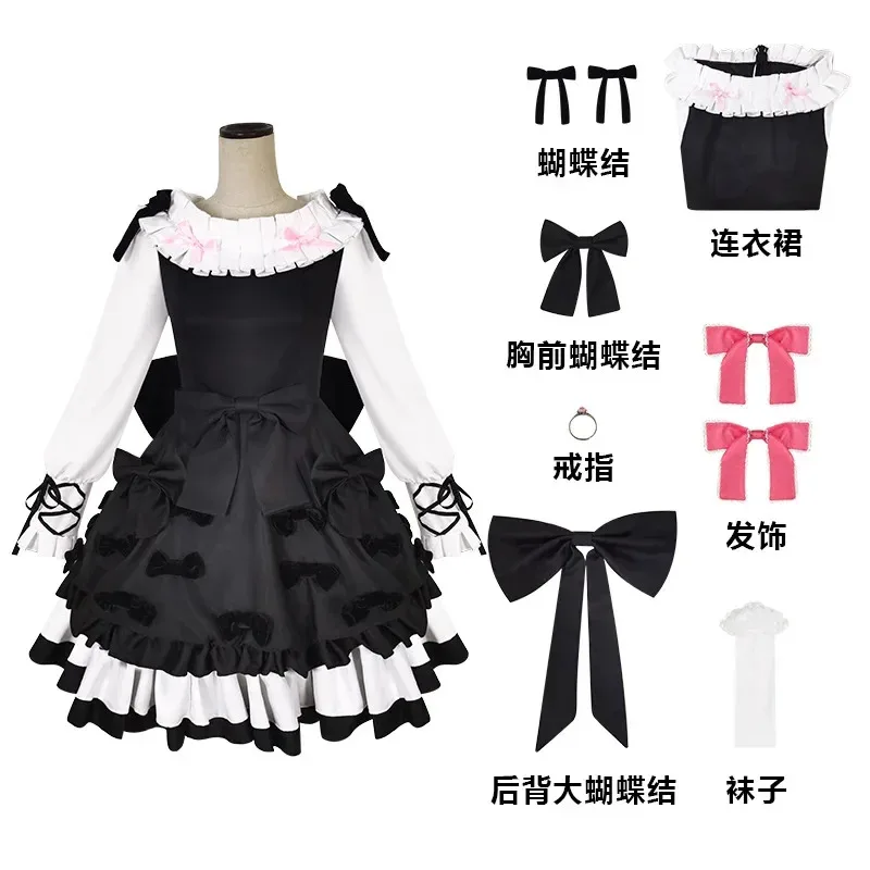 Anime Akemi Homura Kaname Madoka Miki Sayaka Cosplay Costume Wig Black Dress Halloween Costumes Sakura Kyouko Tomoe Mami