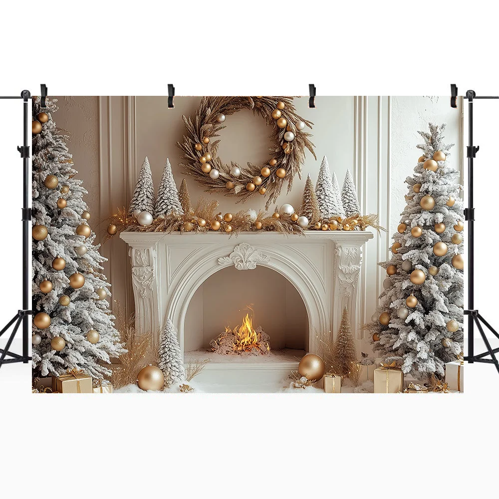 메리 크리스마스 사진 배경 어린이 초상화 Photocall 배너 크리스마스 Windows 벽난로 장식 배경