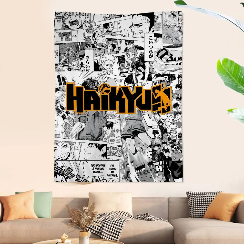 Japan Anime Haikyuu Printed Large Wall Tapestry Cheap Hippie Wall Hanging Bohemian Wall Tapestries Mandala Home Decor
