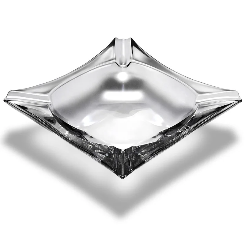 

Стеклянная пепельница для сигар, домашняя креативная хрустальная пепельница для дома, 4 сигар, держатель для пепельницы, аксессуар для курения, 3 цвета с коробкой