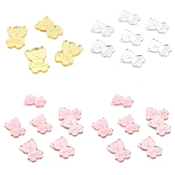 30/50/100pcs Personalized Acrylic Bear Custom Wedding Name Baby Baptism Mirror Silver Gold Engraved Tag Decoration Gift Favors