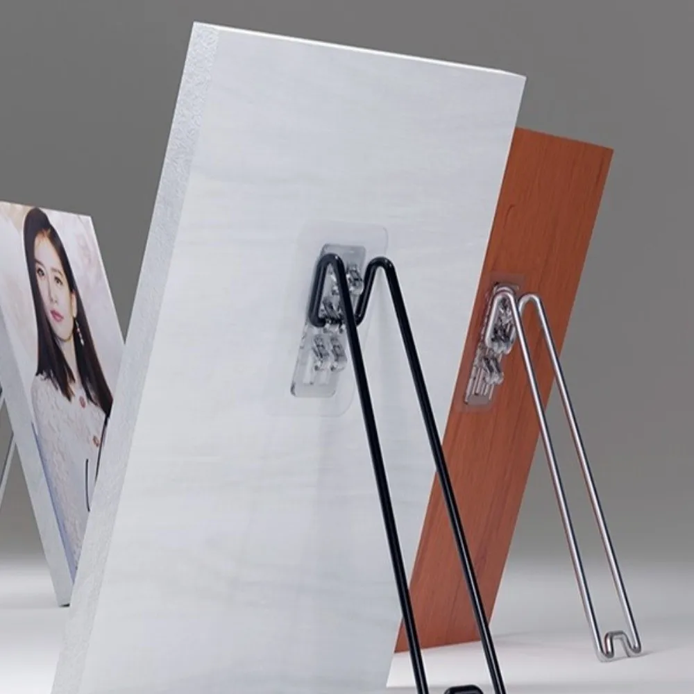 Stainless Steel Picture Frame Bracket Self-Adhesive Strong Load-bearing Picture Display Holder Storage Bracket Adjustable