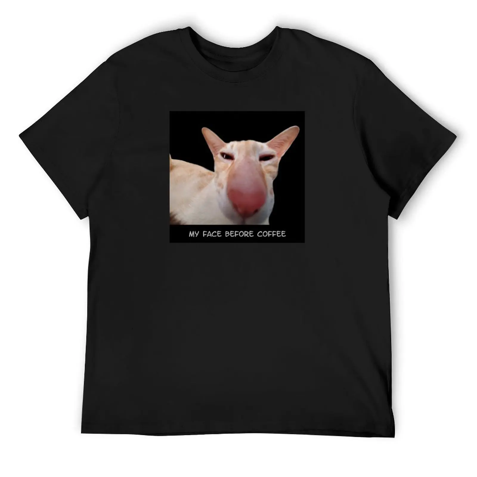 

Babby-My face before coffee T-Shirt summer clothes topping heavyweights anime shirts men