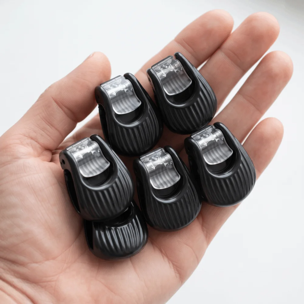 6pcs Adjustable Modes Fishing Rod Line Clamp Non Slip Design Rust Resistant Fishing Rod Fixer Shock Resistant Compact Design