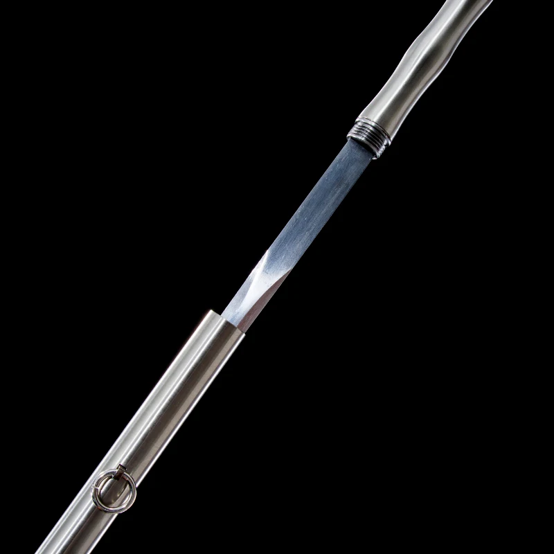 Real Reverse Connected Stick Sword Manganese Steel Blade with Stainless Steel Handle & Scabbard Martial Arts Decorative Katana