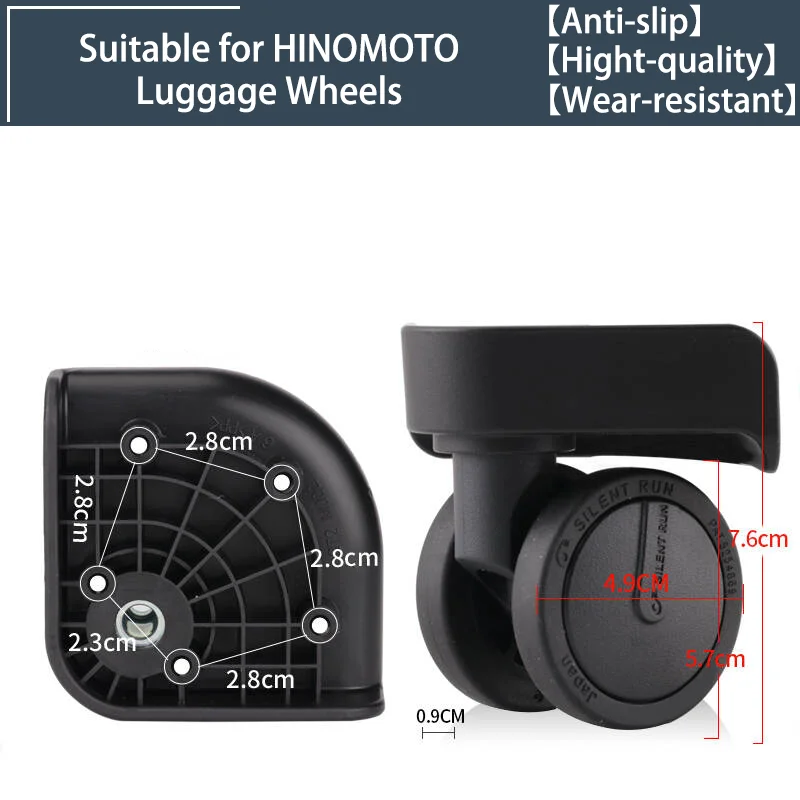 

2/4 Wheels Universal Wheels for HINOMOTO BT2MJ02 Swivel Wheels Luggage Accessories Replacement Trolley Parts for Suitcase