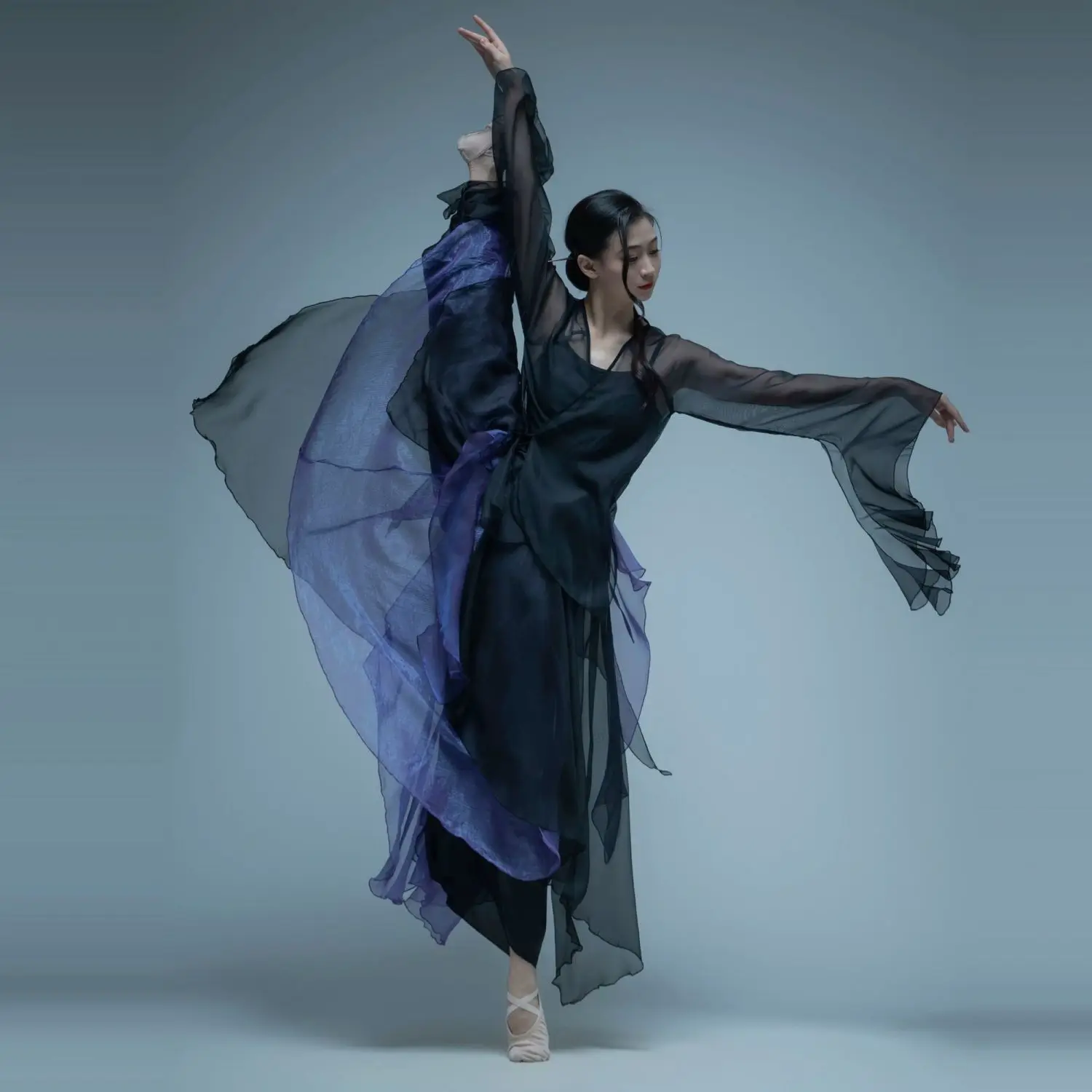 

Classical Dance Costume For Women, Flowing Gauze Dress, Chinese Style Practice Outfit, Female Body Rhythm Gauze Dress, Martial