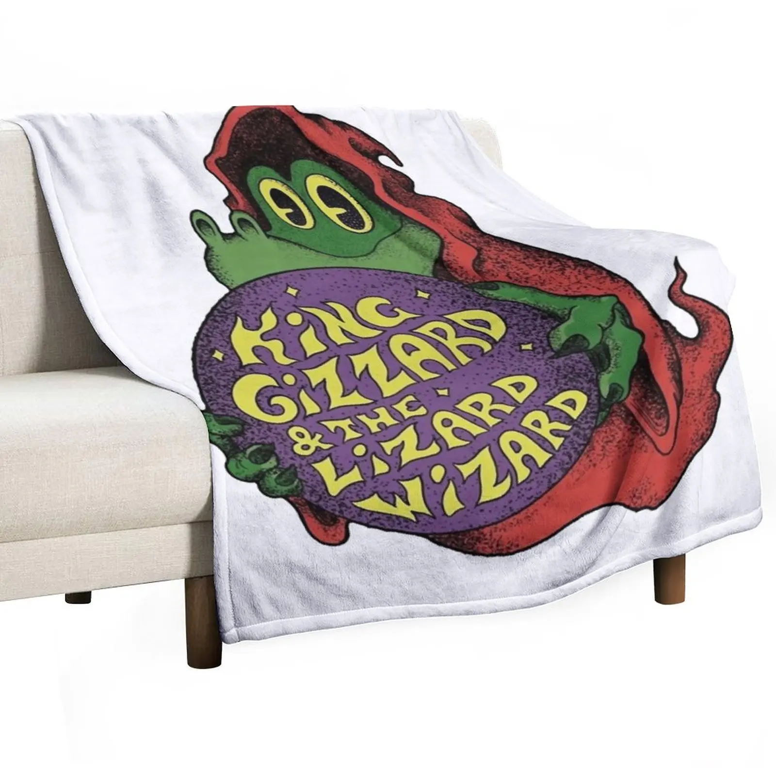 

King Gizzard And The Lizard Wizard Throw Blanket Cute Plaid Decoratives Blankets