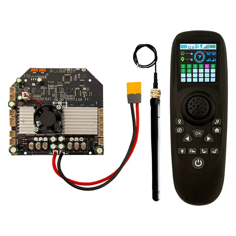 12V Brushless Motor Motherboard Upgrade Replacement Kit for RC Fishing Bait Boat with GPS Color Screen One Key Auto Return