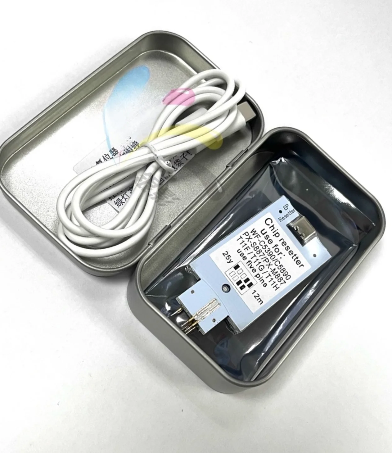 

T11 IP11 chip resetter chip show the ink level X can be reset also For Epson WorkForce WF5390 5890 PX S887 M887F Series Printers