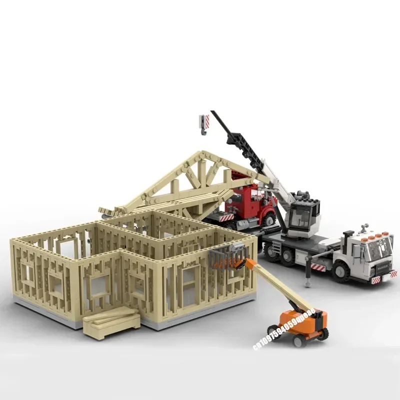 New 2137Pcs City Engineering Series Unfinished House Model Build Diy Creative Ideas bricks Toys Gifts Technology blocks Moc