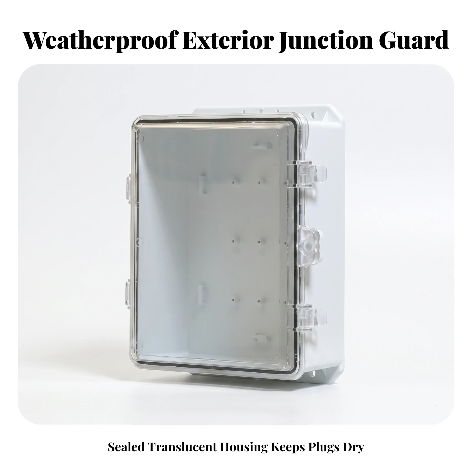 Outdoor Outlet Cover Transparent Weatherproof Electrical Box with Clear Lid Outdoor Plug Protector with Sealing Gasket Sturdy