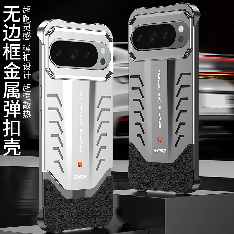 

Luxury Armor Aluminum Metal Frame Heat Dissipation Cooling Case For Google Pixel 9 Pro XL Bumper Shockproof Phone Shell Cover