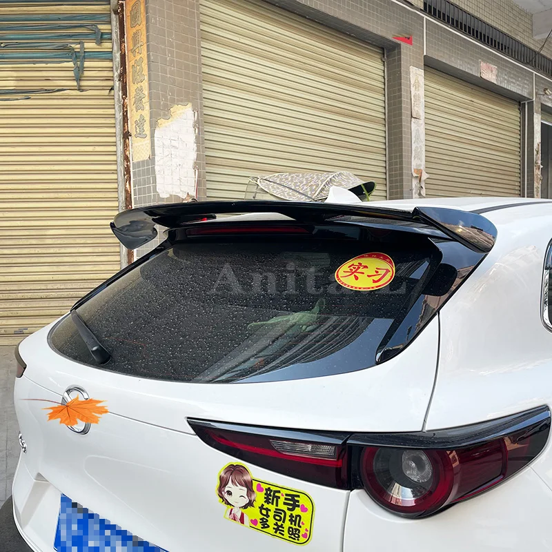 

Car Rear Trunk Lid Roof Spoiler Lip Body Kit Wings For Mazda CX-30 Hatchback Sport Styling Spoiler Tuning Exterior Accessories