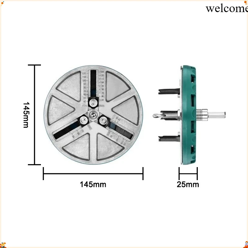1Pc 45mm-130mm Adjustable Hole Saw WoodworKing Hole Cutter Cutting Tools For Plasterboard Softwood Board Home Improvement