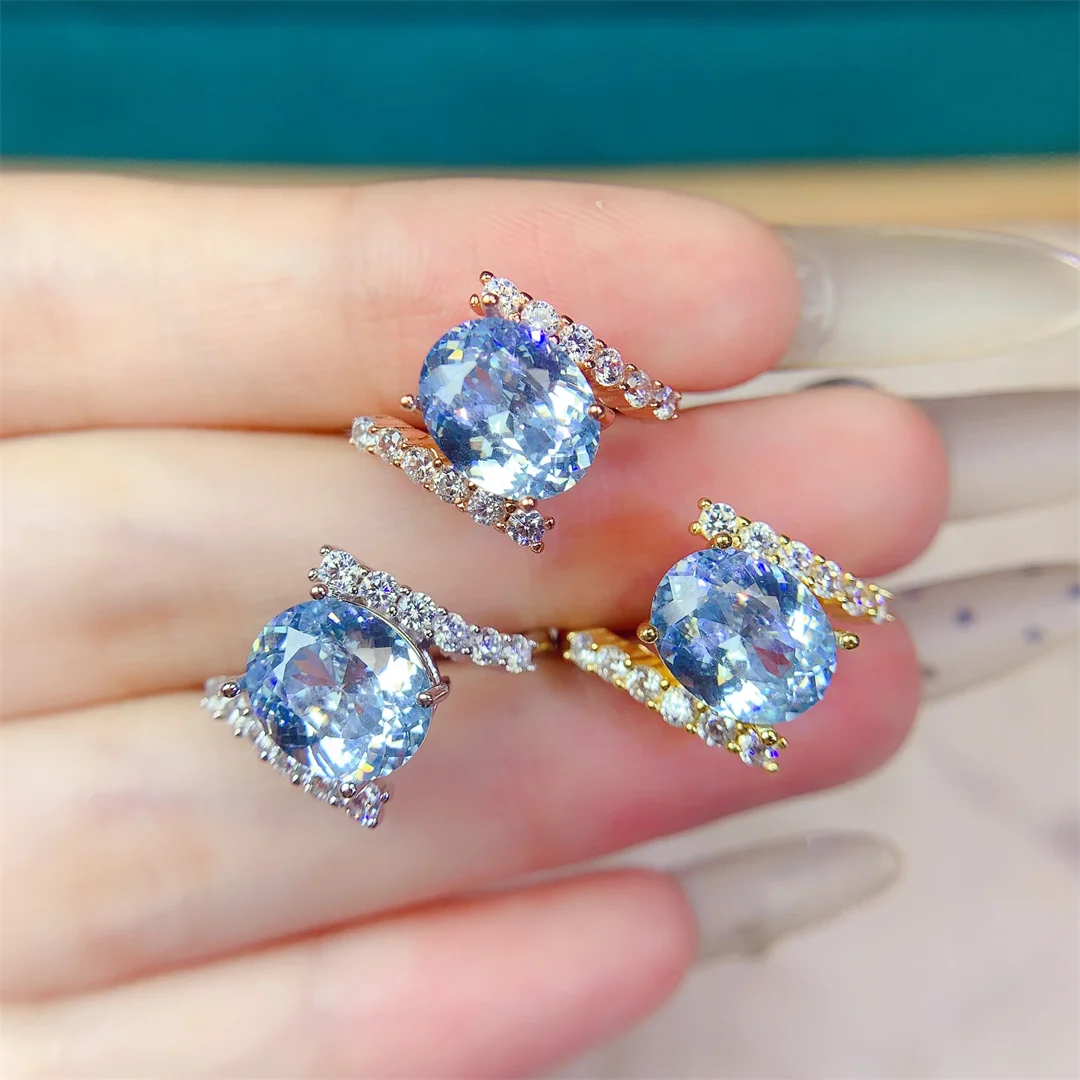 

Regal Natural Violet Topaz S925 Sterling Silver Ring Brilliant Feminine Jewelry for Parties Occasions Wear