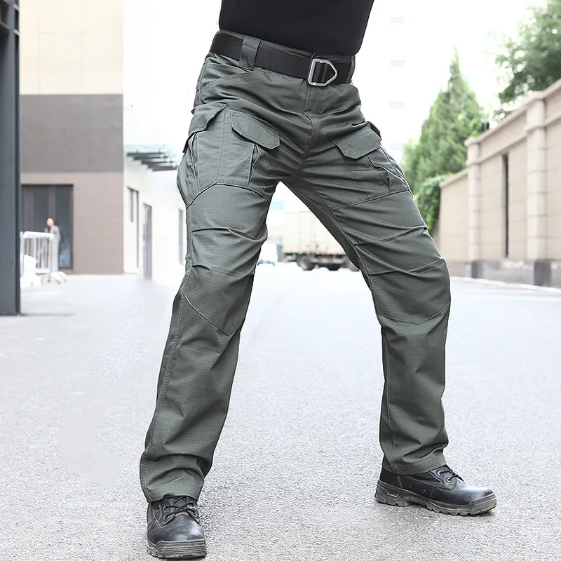 IX8 Multi-pocket Work Tactical Pants Men Outdoor Waterproof Sports Hiking Climbing Pants Combat Training Military Cargo Trousers