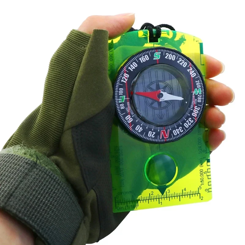 Outdoor Multi Functional Navigation Compass for Orienteering Hiking Backpacking Pocket Carrying Novelty Gift Scale Map Ruler