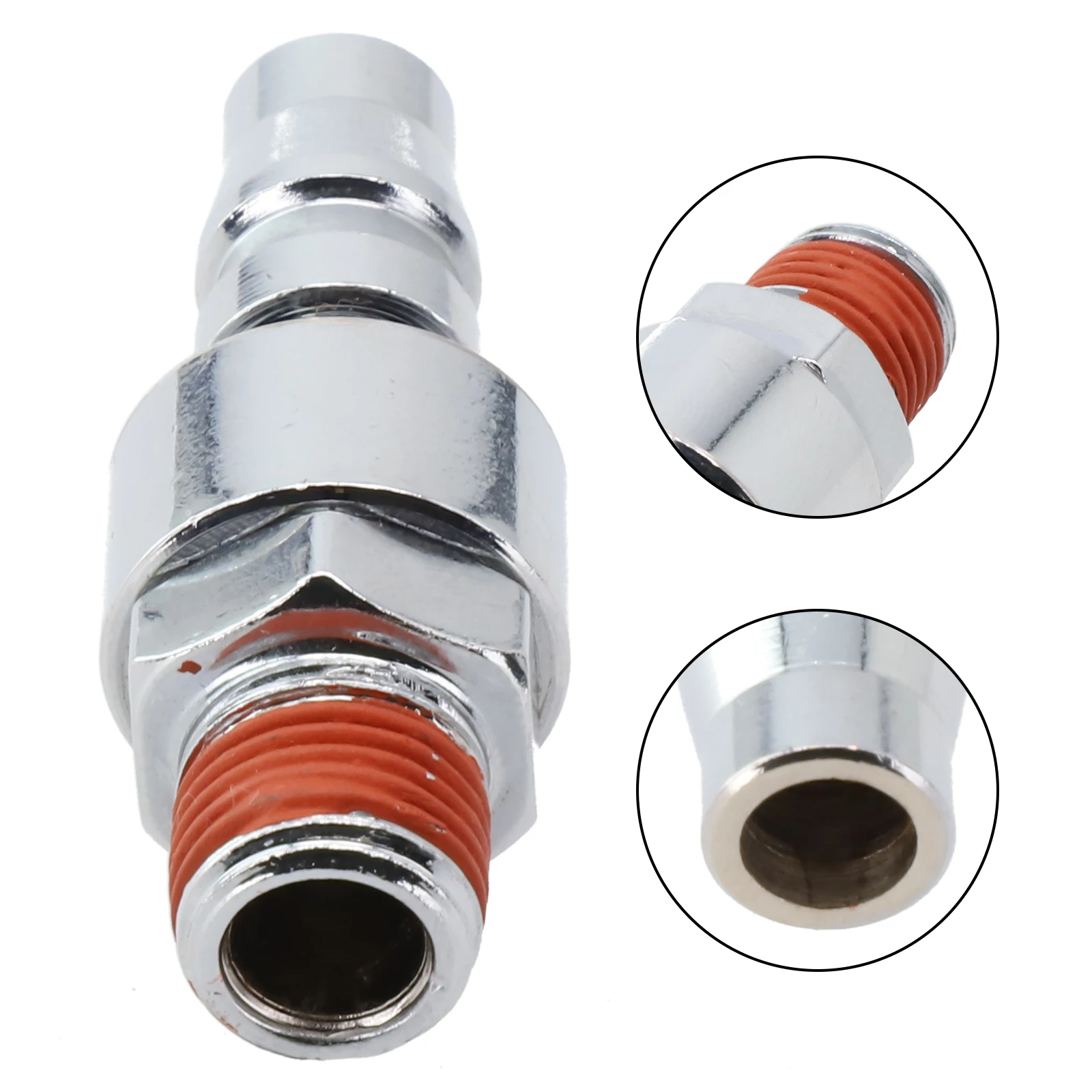 67mm Quick Connector PT2 (1/4) Thread Diameter Nickel-plated Iron Quick Joint 20PM 360 Degree Rotary Pneumatic Tool Accessories