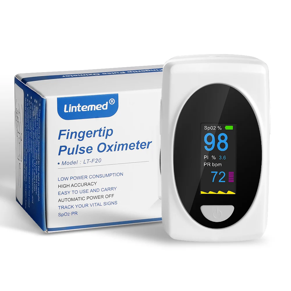 Fingertip Pulse Oximeter Blood Oxygen Saturation Monitor Pulse Ox, Heart Rate and Fast Spo2 Reading Oxygen Meter