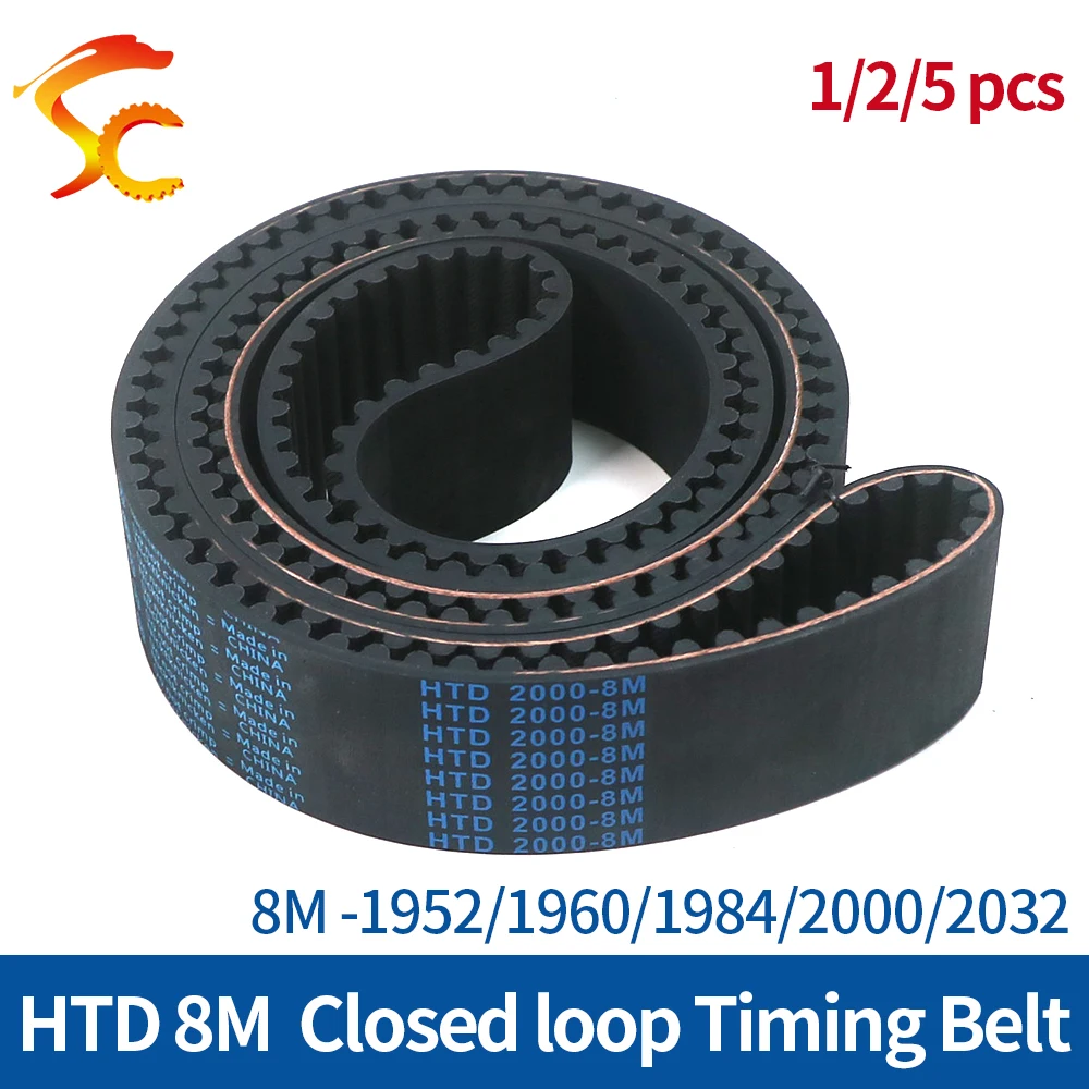 

ONEFIRE 8M Rubber Circular Arc tooth Belt Length 1952/1960/1984/2000/2032mm Width 20/25/30/40mm Closed loop Timing Belt