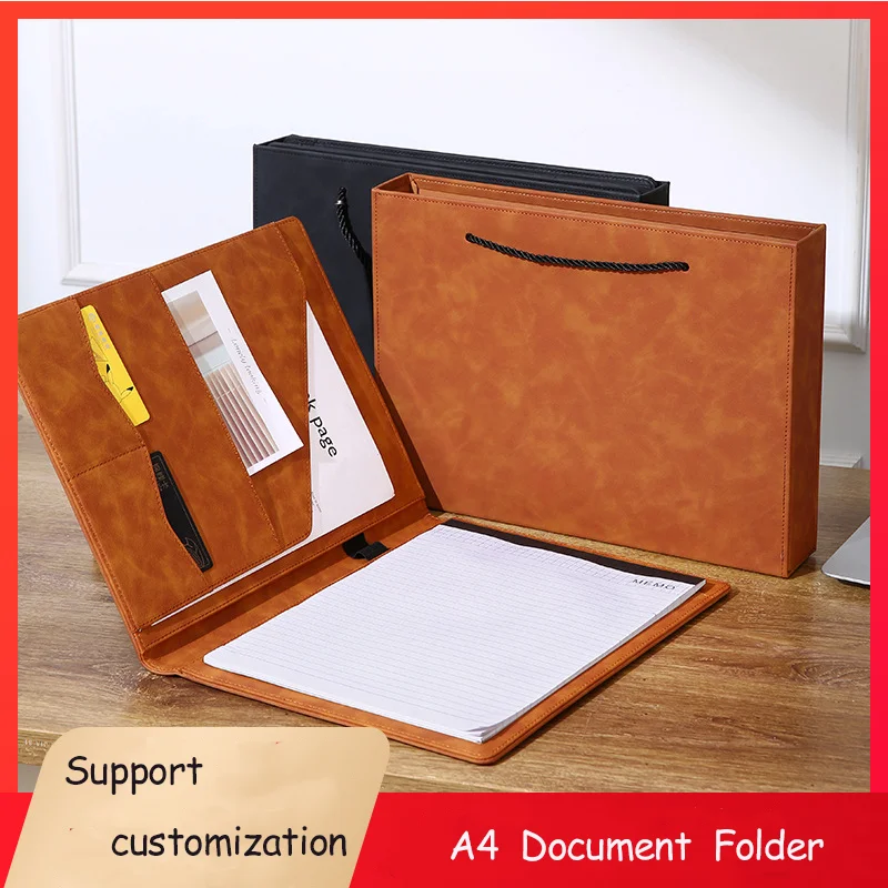 A4 Multi-Functional Document Organizer Folder Office Storage File Manager with Business Note Pad & Receipt Holder Clipboard