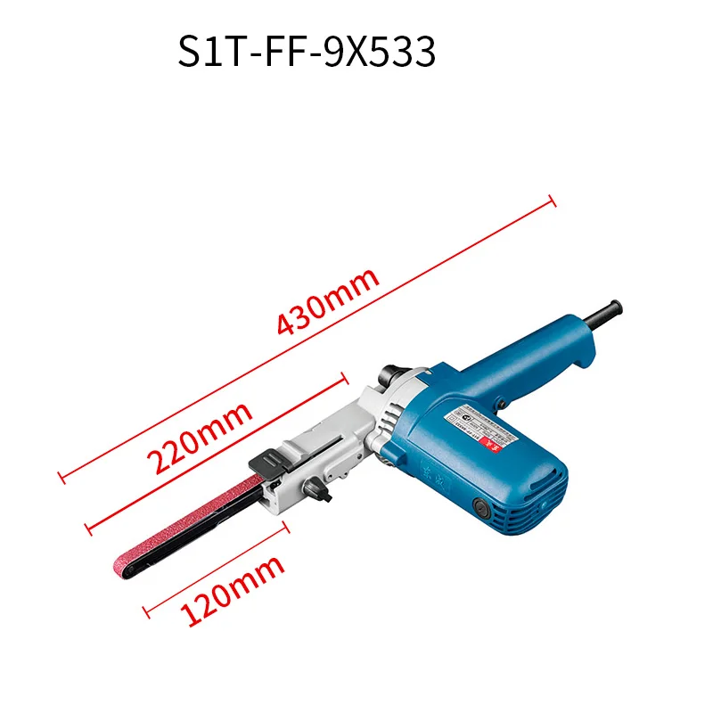 9*533/30*533mm levigatrice a nastro smerigliatrice a nastro rettificatrice angolare con nastri abrasivi per lucidatrice fai da te in metallo di legno